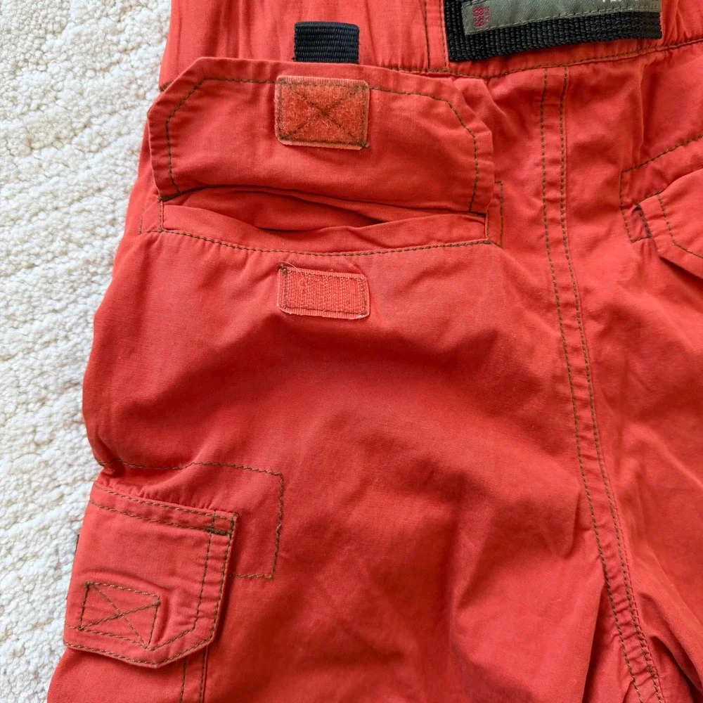 The Childrens Place Boys Orange Cargo Shorts Built-in Belt Size 4‎ Utility